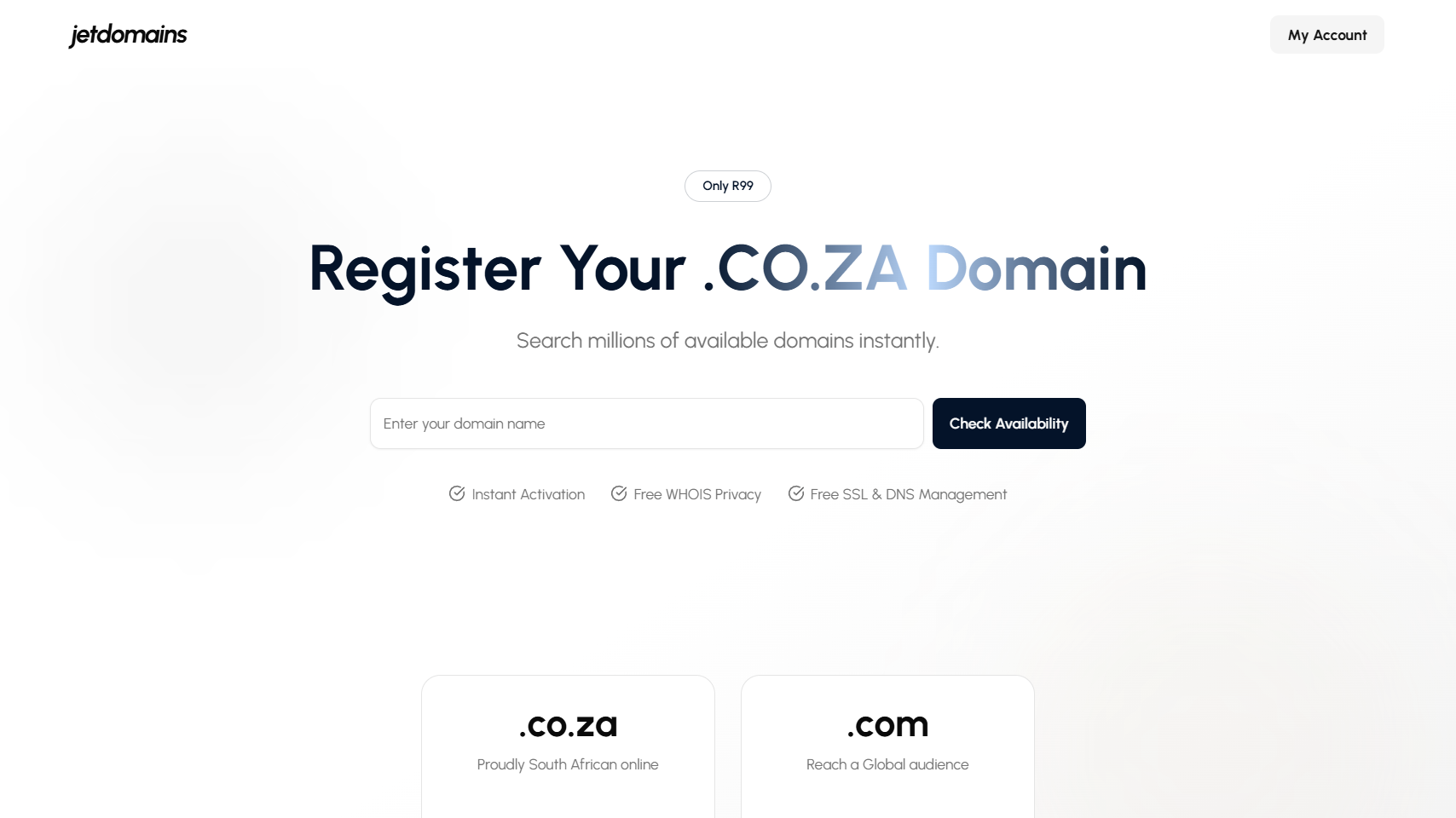 Jetdomains Screenshot